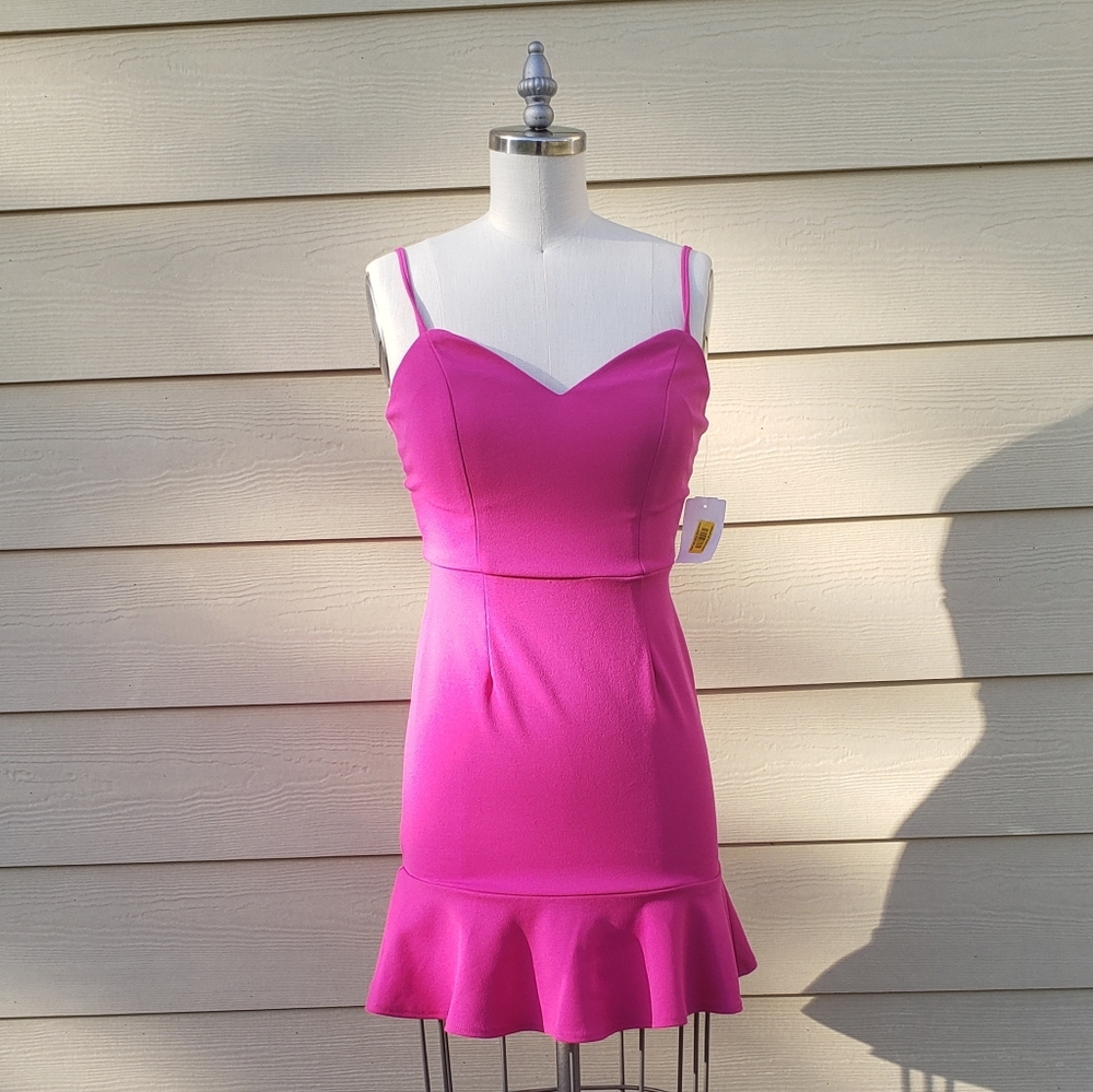 NEW Midnight Doll Fuschia sweetheart Mini Dress